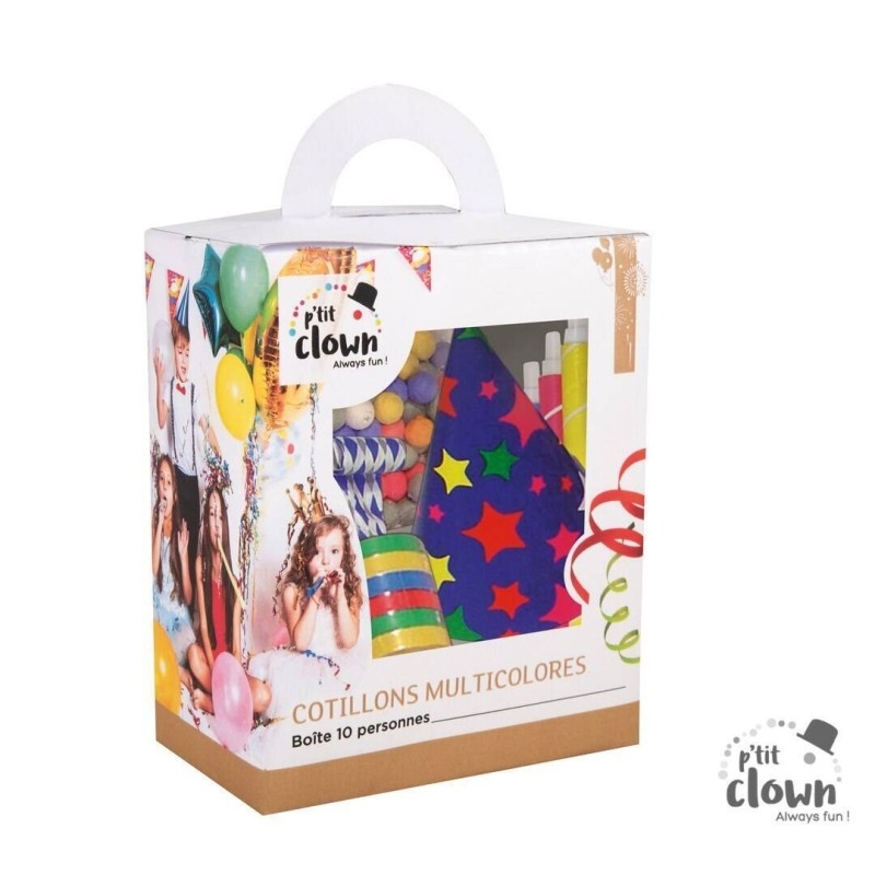Cotillons multicolores - Boîte 10 personnes