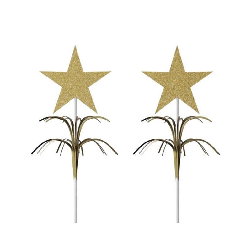 Pique étoile or - Lot de 2