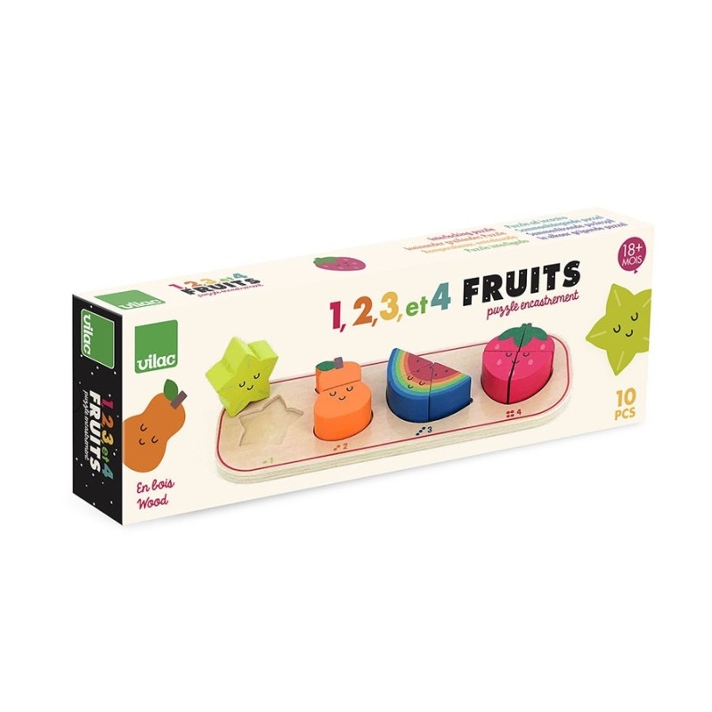 Puzzle 1-2-3-4 fruits