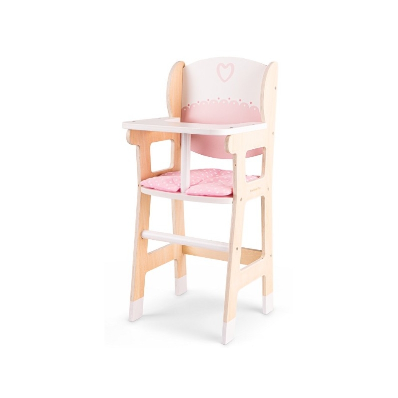 Chaise haute en bois pour poupée