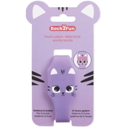 Montre tactile Chat mauve