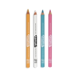 Coffret crayon - Crayons blanc/ jaune/ turquoise/ rose