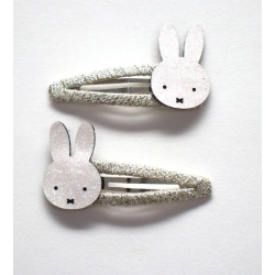 Miffy - Duo de barrettes white