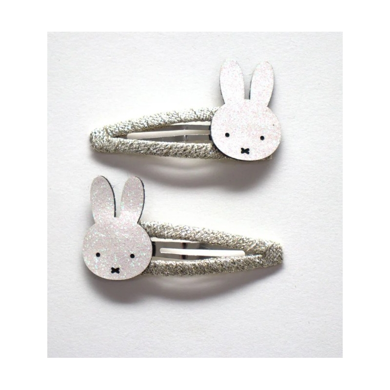 Miffy - Duo de barrettes white