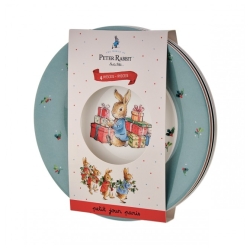 Pierre Lapin Noël - Lot de 4 assiettes