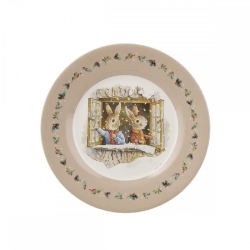 Pierre Lapin Noël - Assiette fenêtre