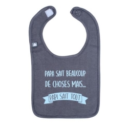 Bavoir "Papi sait tout" garçon