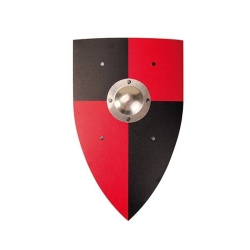 Bouclier normand noir et rouge