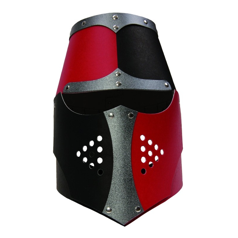 Casque normand noir et rouge