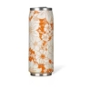 Canette isotherme 500 ml - Fleurs oranges