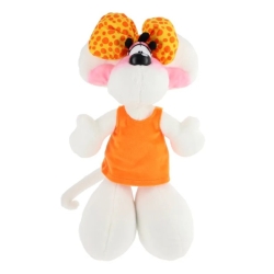 Diddl - Peluche Diddlina en robe orange 30 cm
