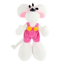 Diddl - Peluche Diddl en salopette rose 30 cm