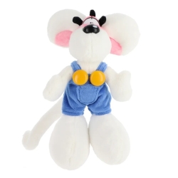 Diddl - Peluche Diddl en salopette bleue 20 cm