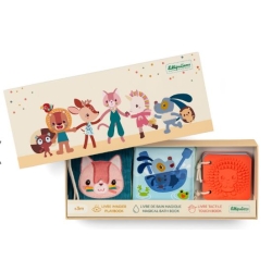 Set de naissance - 3 livres sensoriels jardin