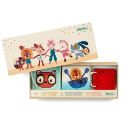 Set de naissance - 3 livres sensoriels jungle
