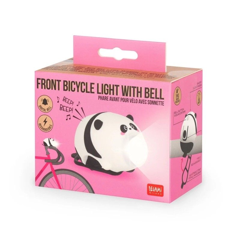 Phare avant pour vélo avec sonnette - Panda