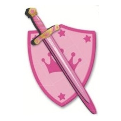 Set bouclier et épée en mousse - Princesse