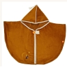 Cape de bain velours - Ours brun noisette