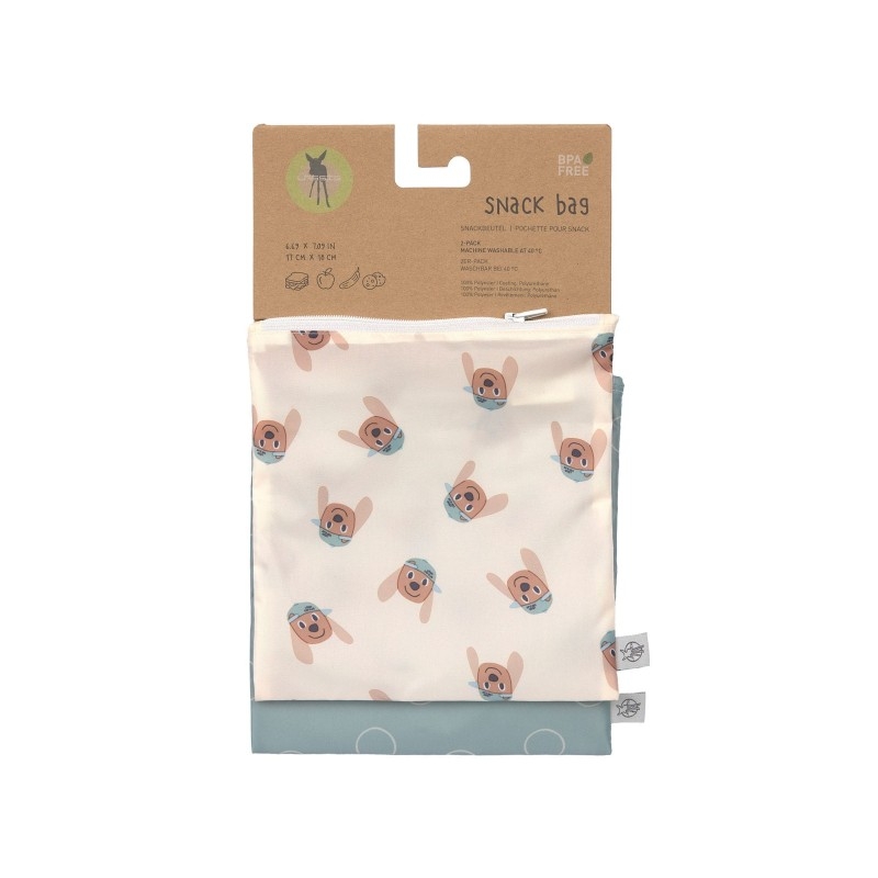 Lot de 2 pochettes pour snack - Tiny Team chien