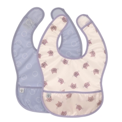 Pack de 2 bavoirs plastifiés avec poche - Tiny Team chat