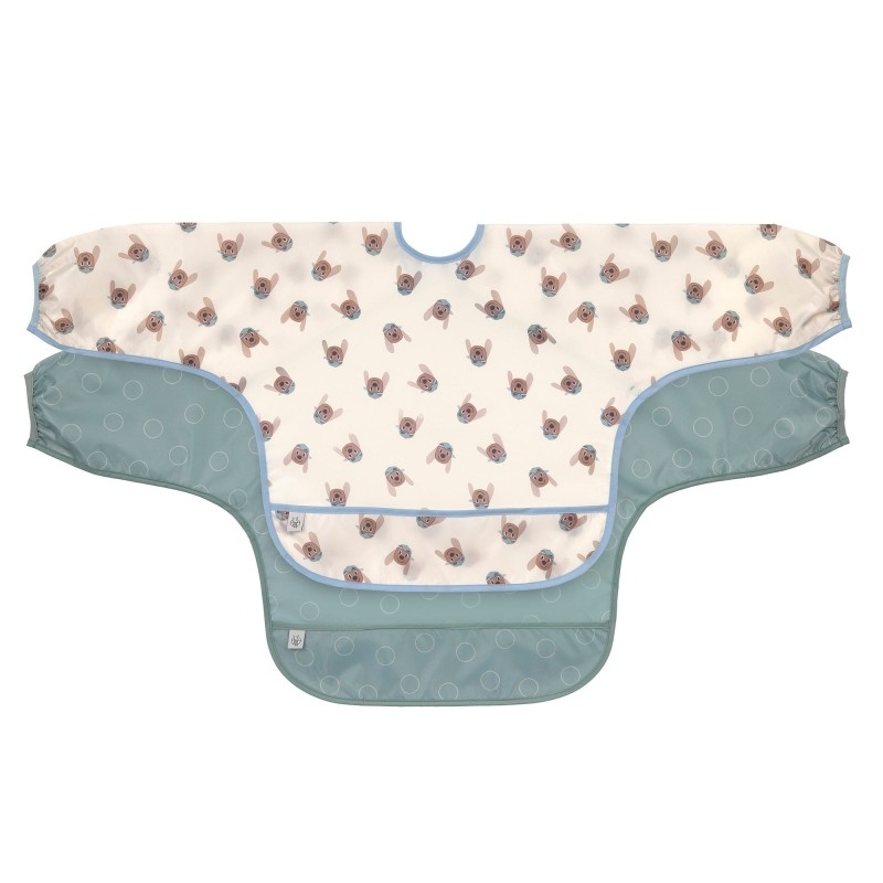 Pack de 2 bavoirs à longues manches - Tiny Team chien