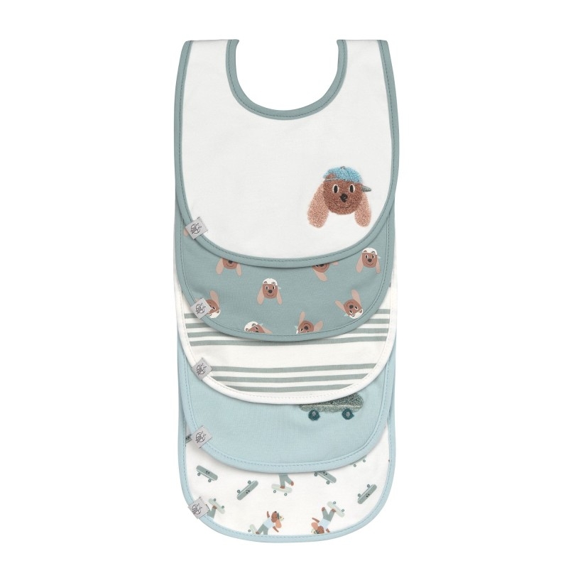 Pack de 5 bavoirs - Tiny team Chien