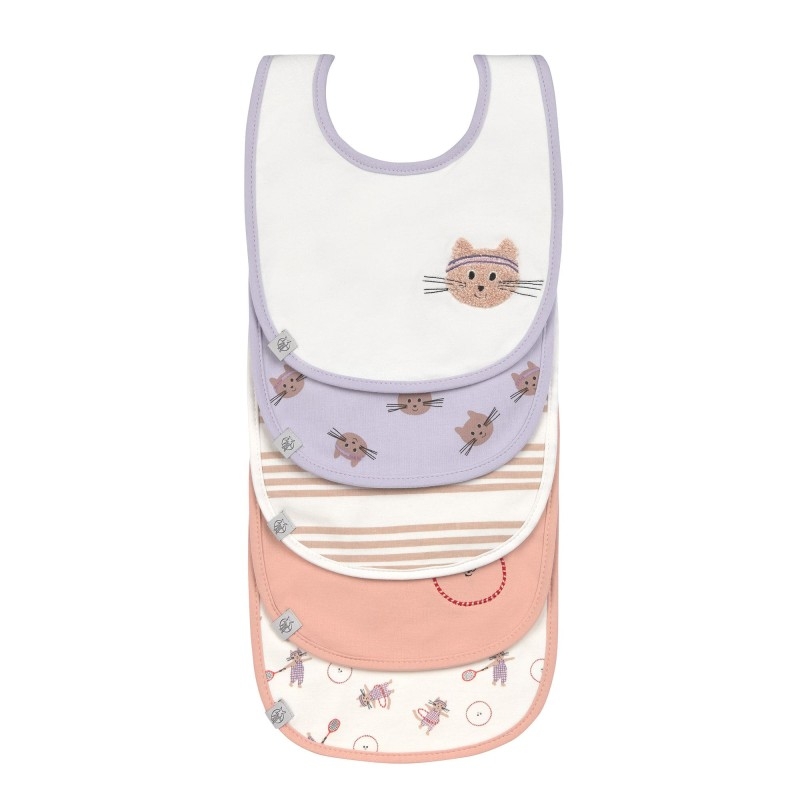 Pack de 5 bavoirs - Tiny team Chat