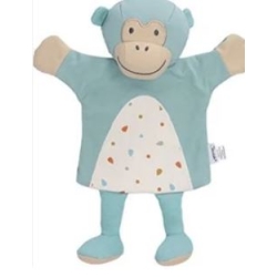 Marionnette singe bleu - Albert