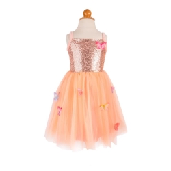 Déguisement - Robe papillon corail 3/4  ans