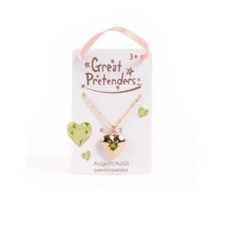 Collier médaillon coeur pierre de naissance