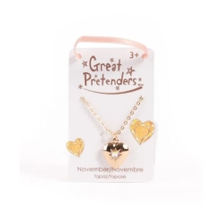 Collier médaillon coeur pierre de naissance