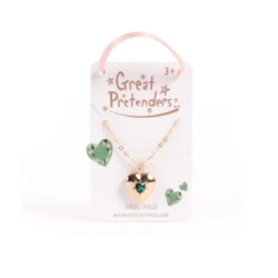 Collier médaillon coeur pierre de naissance