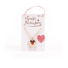 Collier médaillon coeur pierre de naissance