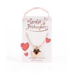 Collier médaillon coeur pierre de naissance