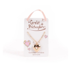 Collier médaillon coeur pierre de naissance