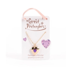 Collier médaillon coeur pierre de naissance