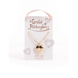 Collier médaillon coeur pierre de naissance