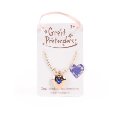Collier médaillon coeur pierre de naissance