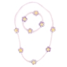 Collier et bracelet - Marguerites violettes