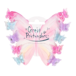 Mini pinces papillon irisées