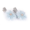 Pinces à cheveux - Flocons bleus pailletés