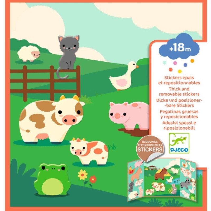 Stickers épais et repositionnables - Les animaux de la ferme