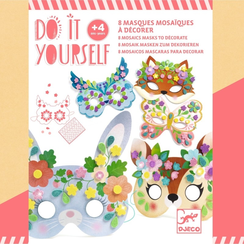 Masques mosaïque - Animaux de la forêt