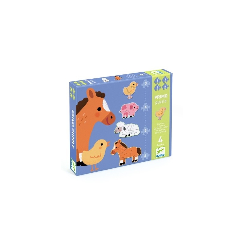 Puzzle primo 4-6-9 pièces - A la ferme