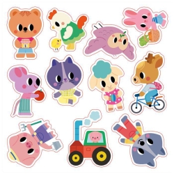 Stickers repositionnables 18 mois - Le jardin