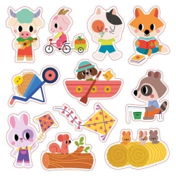 Stickers repositionnables 18 mois - Le jardin
