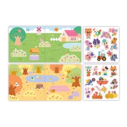 Stickers repositionnables 18 mois - Le jardin
