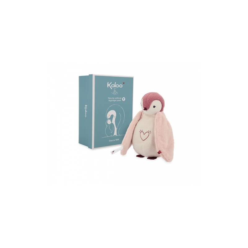 Peluche veilleuse - Manchot Rose