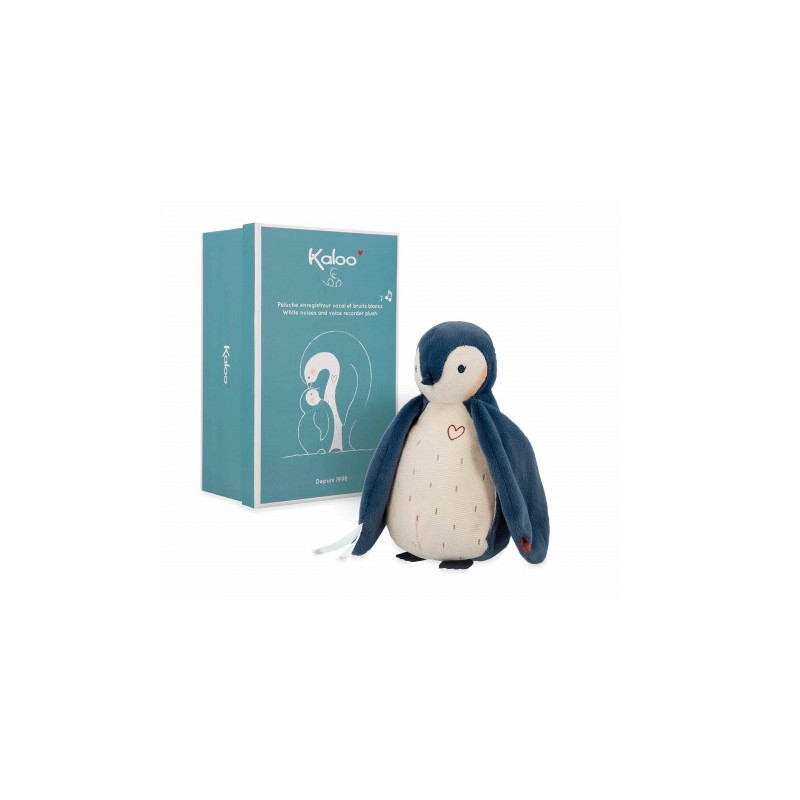 Peluche enregistreur vocal et bruits blancs - Manchot bleu