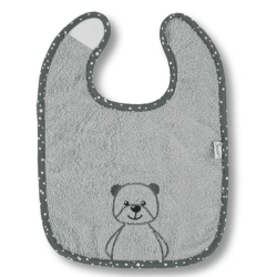 Bavoir velcro Baylee gris